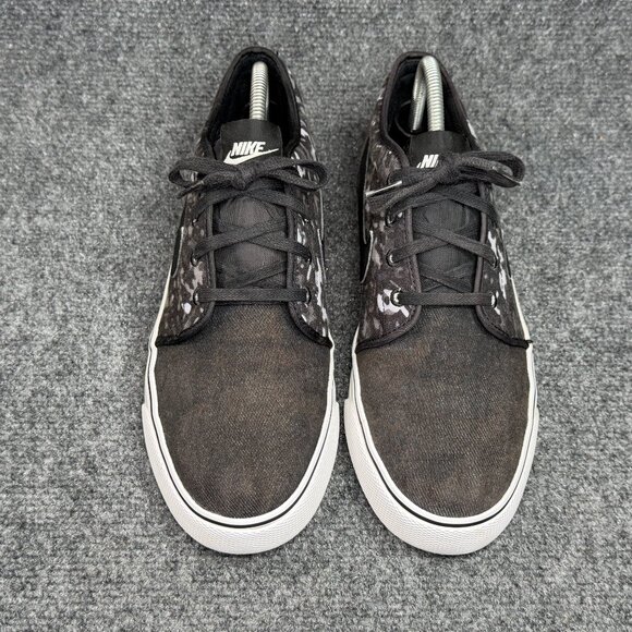 Nike Toki Camo TXT Sneakers Men's Size 10.5 Black Canvas Low Lace Skate Shoes - Picture 3 of 11